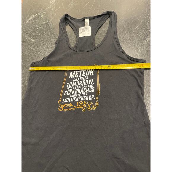 Yellowstone Beth Dutton black racerback tee NWT L *Profane language - Picture 6 of 7
